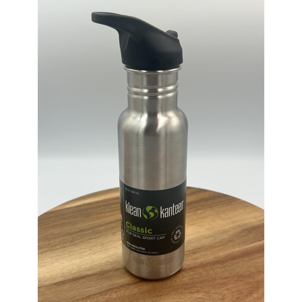 Klean Kanteen Classic Water Bottle 18oz Straw & Food Box Set Stainless Orange - Picture 5 of 15